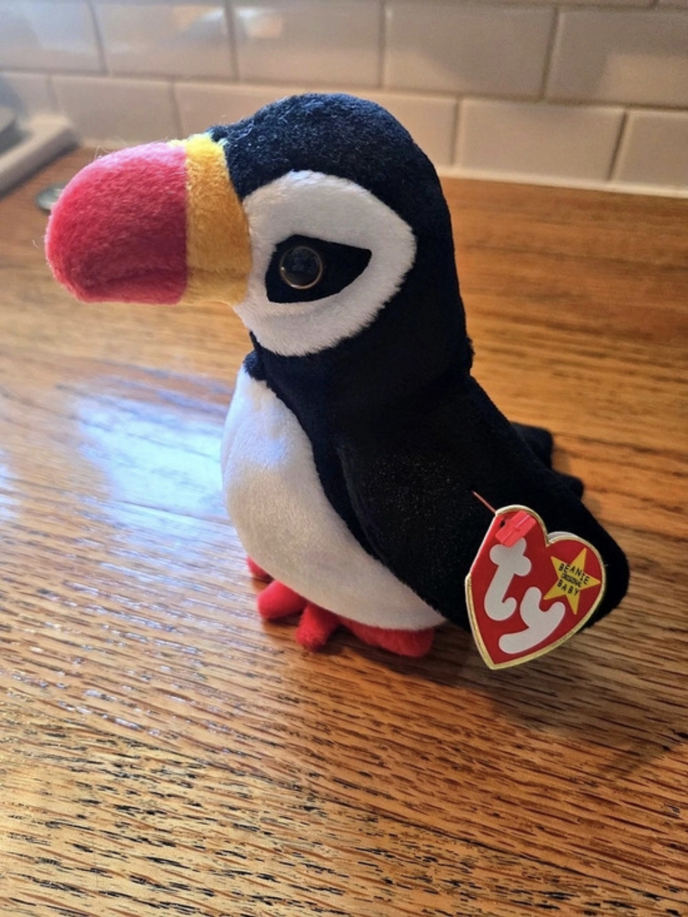 Ty Puffer the Puffin Plush Penguin Black & White